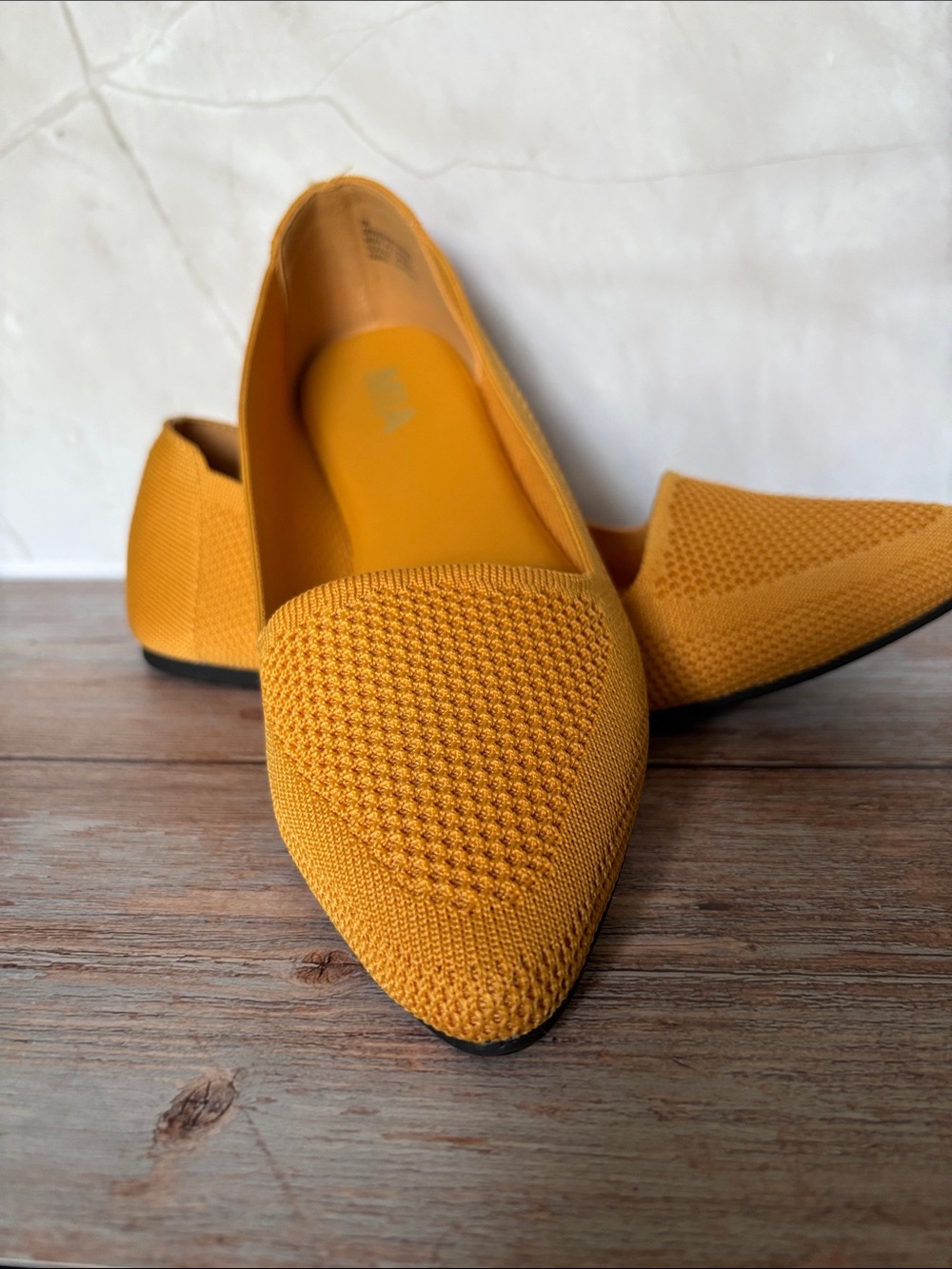 Mia Mustard Pointed-toe Flats - Picture 2 of 4